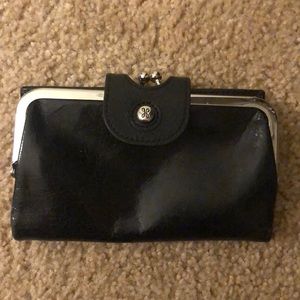 Black leather “Alice” wallet by Hobo